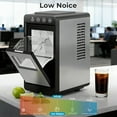 thumbnail image 3 of Ice Makers Countertop,26Lbs/24H,8Pcs in 6Mins,Portable Ice Maker Machine with 0.8 L Water Tank,Self-Cleaning,Interior Lighting,2 Sizes of Bullet Ice for Home/Kitchen/RV/Camping(Stainless Steel), 3 of 8