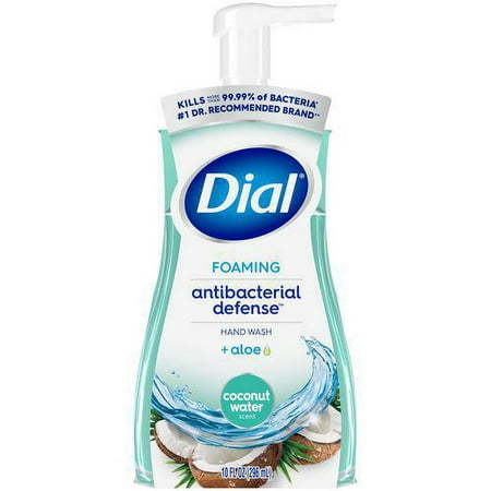 Dial Antibacterial Foaming Hand Wash  Coconut Water  10 oz  8/Carton