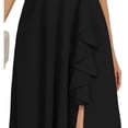thumbnail image 4 of Vestido COOAN negro largo formal para mujer invitada a una boda, 4 of 8