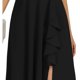 thumbnail image 4 of Vestido COOAN negro largo formal para mujer invitada a una boda, 4 of 8