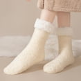 thumbnail image 4 of Ticikt Women Fuzzy Mid Calf Socks, Plush Non Thermal Cozy Winter Home Sleeping Floor Socks, 4 of 8