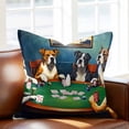 thumbnail image 2 of Abstract Animal Throw Pillow Cover Dog In The Room Poker Games Cotton Linen Cushion Cover Throw Pillow Case with Invisible Zipper for Couch Sofa Bed Chair Car 18x18 Inch, 2 of 14
