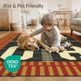 thumbnail image 4 of ODIKA 2'x3' Football Men Athletic Jersey Number Pigskin Motif Shaped Footboard Washable Accent Rug None Pet Friendly, Bedside Mat for Bedroom, Nursery, RV, 4 of 7