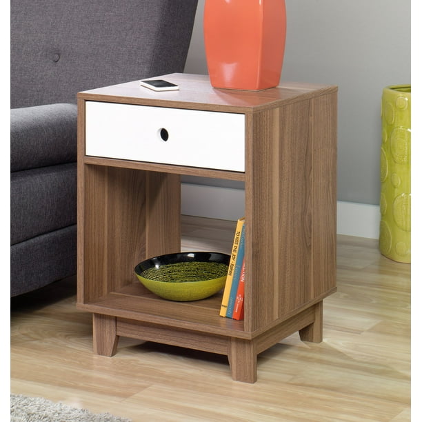 Sauder Furniture Inspired Accents Decorative Walnut Accent Side End