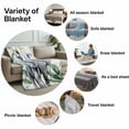 thumbnail image 6 of Flannel Fleece Throw Blanket Fun Elephant Tropical Palm Leaf Lightweight Soft Plush Blankets,Green Jungle Bird Cozy Warm Throw Blanket for Couch Sofa Bed Car Office All Season Use 40x50in, 6 of 9