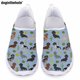 thumbnail image 1 of Zapatos planos casuales con estampado de perro salchicha de dibujos animados de Doginthehole para mujer, zapatos de malla ligeros y transpirables de verano, zapatos de enfermería para hospital, 1 of 5