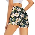 thumbnail image 3 of Disketp Flowers Print Women's Shorts Workout Shorts for Athletic Gym Running Shorts with Phone Pockets Medium, 3 of 8