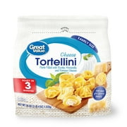 Great Value Family Size Cheese Tortellini, Pasta, 36 oz Bag (Frozen)