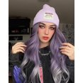 thumbnail image 1 of Long Curly Wavy Wigs Middle Part Natural Looking Synthetic Wig…, 1 of 6