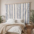 thumbnail image 3 of Navy Blue Large Tapestry for Bedroom Wall Hanging Tapestry, Modern Geometric Abstract Art Striped Ceiling Backdrop Tapestries Poster Blanket Wall Decor for Teens Room Living Room Dorm 85" x 90", 3 of 8
