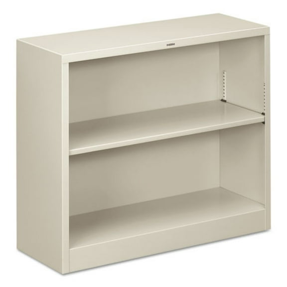Metal Bookcase, Two-Shelf, 34-1/2w X 12-5/8d X 29h, Light Gray