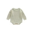 thumbnail image 1 of Faithtur Bébé Automne Hiver Romper, Tache Colorée Manches Longues en Tricot Col Rond Bodysuit, 1 of 9