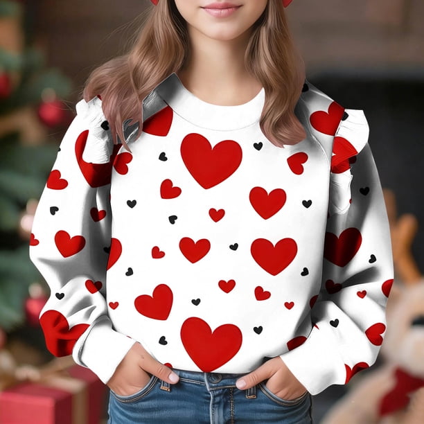 Vestido de verano para niña con estampado de flores de Pascua, manga corta, bolsillos con volantes y cuello redondo, top de poliéster