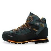 Mens Waterproof Leather mid Hiking Boots Outdoor Non-Slip Lightweight Trekking Sneakers