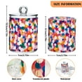thumbnail image 5 of Yayeee 2 Pack Qtip Holder Bathroom Cotton Swab Canister with Lid Clear Dispenser Set, White Colorful Circles, 5 of 6