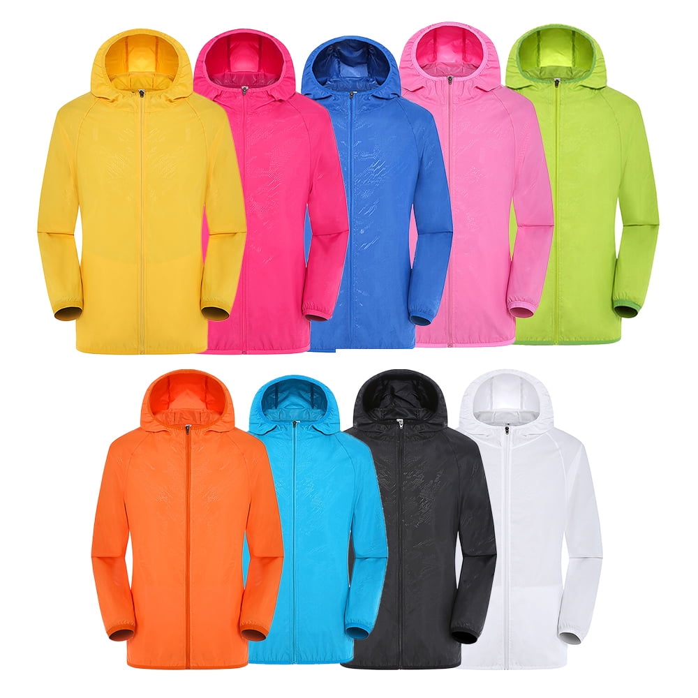 Vêtements de Protection Solaire pour Hommes et Femmes Vestes Séchage Rapide Imperméables Coupe-Vent Ultralégères Poches Plein Air Randonnée avec Sac de Rangement