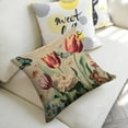 thumbnail image 5 of flowers butterflieslinen throw pillowcase decoration pillowcase gifting preferred 24x24 inch cushion cover 4 sets sofa pillowcase sofa bedroom living room car, 5 of 8