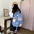 thumbnail image 5 of Mistaha Fashionable Japanese Style Backpack for Girls, Korean Version for High School, College and Middle School Students - Adorable and Cute Rucksack with Double Shoulder Straps in Blue, 5 of 5