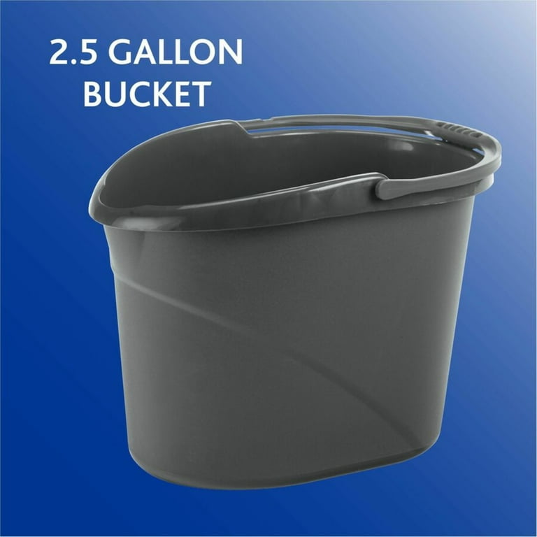O-Cedar Easy Pour Bucket - 3 gal - Splash Resistant, Durable, Handle - Plastic - Gray - 1 Each O-Cedar Easy Pour Bucket - 3 gal - Splash Resistant, Durable, Handle - Plastic - Gray - 1 Each