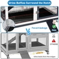 thumbnail image 2 of Conejera FunXplore para interiores y exteriores con protectores de orina de 2 pisos, 2 of 6