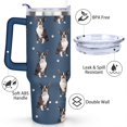 thumbnail image 3 of Cute Canine Design 40oz Water Bottle - BPA Free Dog Lovers Tumbler with Handle & Straw - Gift for Women Coffee Mug, 3 of 7