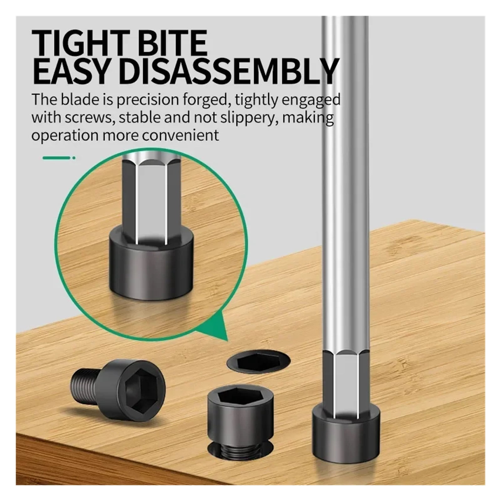 T Type Torx Screwdriver Hex Torque Wrench Chrome Hexagonal Spanner Rod Tool Extended T-Socket