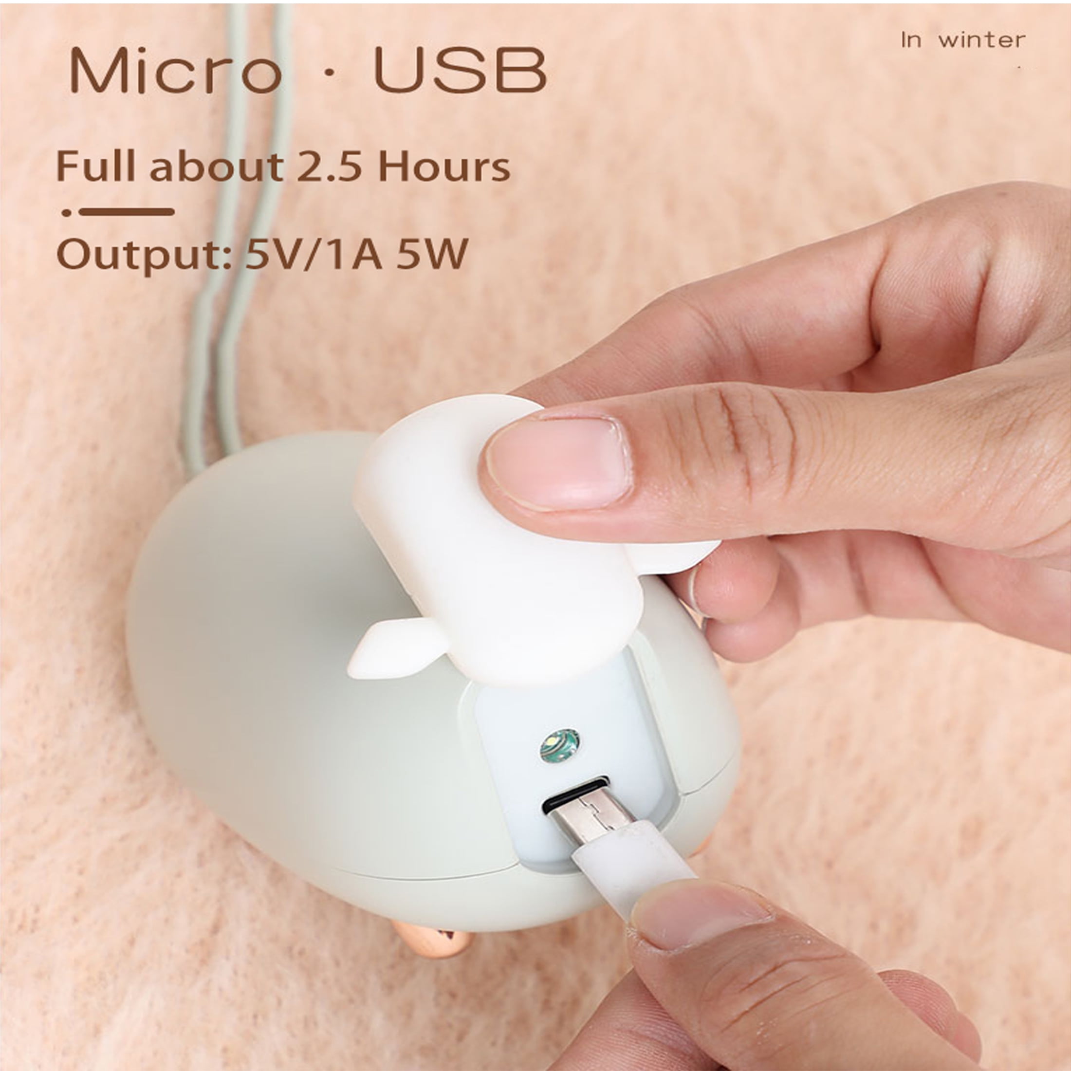 Portable USB Hand Warmer, Rechargeable, 1200mAh Electric Hand Warmer, Smart Chip Safe Heating, Christmas Gift, Outdoor, Golf, Hunting, Camping Accessories