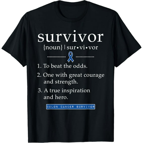 Colon Cancer Survivor Gifts for Women Men Definition Shirt T-Shirt