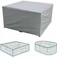 thumbnail image 1 of Protector de muebles de exterior, resistente, 210D, impermeable, tela Oxford, cubierta para patio con revestimiento plateado, diseño resistente al viento para muebles grandes de interior o exterior, 1 of 5