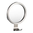 thumbnail image 1 of Espejo de ducha con marco de metal duradero, accesorio de baño de diseño elegante para hombres y mujeres con revestimiento antivaho y soporte para maquinilla de afeitar de acero inoxidable (ventosa), 1 of 7