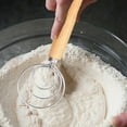 thumbnail image 4 of Danish Dough Whisk Stainless Steel Flour Mixer with Wooden Handle for Baking Bread Pizza and Kneading Tool, 4 of 4
