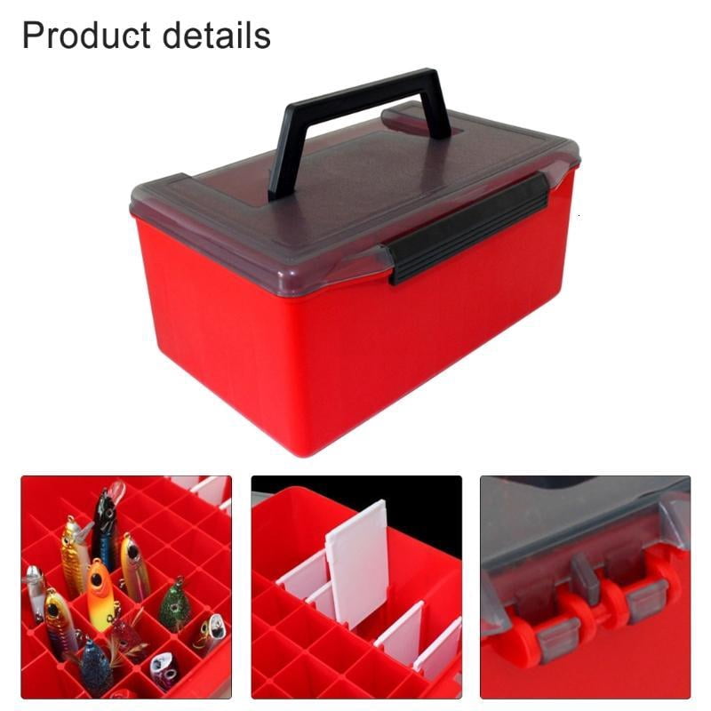 CEORPER Fishing Tackle Box Fishing Lined Organizers Squid Jig Hard Lures Tool Case