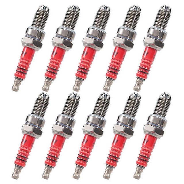 10Pcs 3-Electrode Spark Plug D8TC for 125Cc 150Cc 200Cc 250Cc Motorcycle Scooter ATV Quads