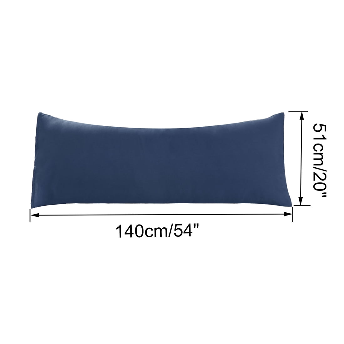 Unique Bargains Microfiber Solid Long Body Pillowcases, 2-Pack Navy 20" x 54"