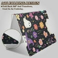 thumbnail image 4 of Halloween Specters Pumpkins Flowers Crayon Painting Foldable Binder Folder Clipboard with Pen Slot Double Clips A4 Size File Storage, 4 of 8