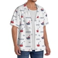 thumbnail image 2 of Yiaed Colored Sail Boats Print Mens Casual Wrinkle Free Shirts Short Sleeve Button Down Summer Stretch Dress Shirt-XX-Large, 2 of 5