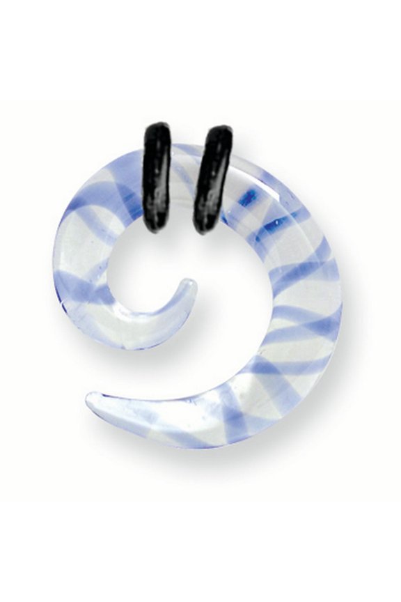 Pyrex Glass Spirals Ribbon Colors 4G (5.2mm) 1/2 (13mm) Dia w 2 black o