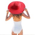 thumbnail image 2 of ZHENHONG Sun Hats for Women Women'S Solid Color Large Brimmed Straw Hat Sun Floppy Disk Wide Brimmed Hat Beach Hat Sun Hats, 2 of 2