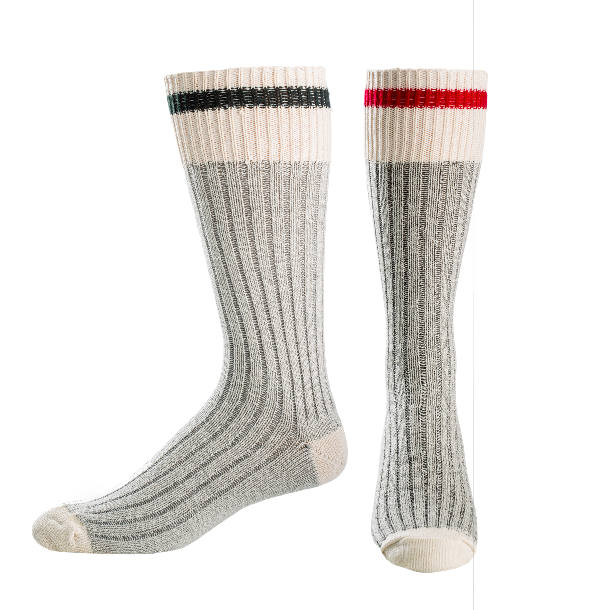 Stanfield's Unisex Stripe Cotton Blend Socks, 2 Pack