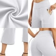 thumbnail image 3 of Pants for Women Wide Leg Yoga High Waist Capris Pants Loose Fitting Soft Sweatpants with Pockets, 3 of 10