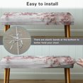 thumbnail image 6 of Uourmeti Pink Cherry Blossom Art Soft Dining Room Bench Slipcover, Polyester Spandex Fabric Washable Stretch Bench Protector for Bedroom Hotel Dining Room, 6 of 9