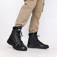 thumbnail image 5 of Mens Side Zip & Lace Up Army Tactical Combat Boots For Work, Security, Motorcycle, 5 of 5