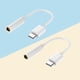 thumbnail image 4 of Adaptador de cable para auriculares USB 3.1 tipo C a 3,5 mm (2 unidades), conector USB-C macho a conector de audio auxiliar hembra de 3,5 mm (blanco), 4 of 7