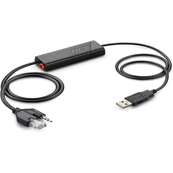 Cable conmutador con gancho electrónico Plantronics APU-76 para auriculares DECT y 900 MHz