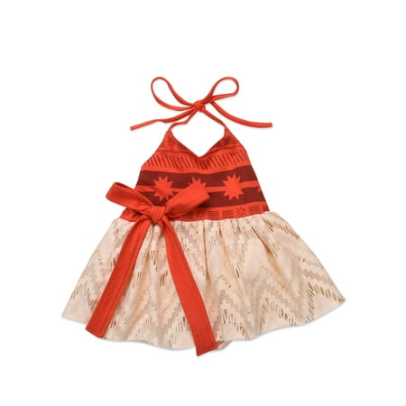 

Musuos Baby Girls Princess Dress Sleeveless Backless Strap Tutu Bow Beach Sundress