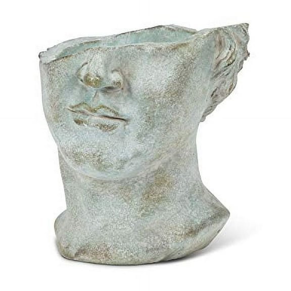Abbott Collection 27-ATHENS-798 Half Male Face Planter-7" H, Grey