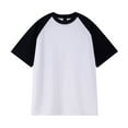 thumbnail image 1 of pstuiky camisetas de hombre, Blusa informal de manga corta con botones y cuello vuelto de color liso para hombre camisetas de hombre s, 1 of 3