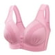 thumbnail image 1 of Gibobby Lencería para mujer sexy tangas Sujetador con aros de talla grande con correa para el hombro ajustable con copa moldeadora de botón frontal(Rosa caliente 46), 1 of 2