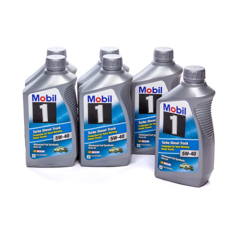 Mobil 1 5w40 Turbo Diesel Oil Case 6x1 Qt Bottles for Diesel