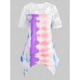 thumbnail image 2 of Más el tamaño de encaje de inserción del tinte del lazo del pañuelo camiseta Rosegal Camisetas tallas grandes, 2 of 4